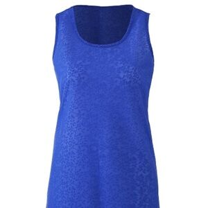 SIMPLY BE. ANTHOLOGY JACQUARD SLEEVELESS TOP - BLUE SIZE 12 (NEW WITH TAGS) A15